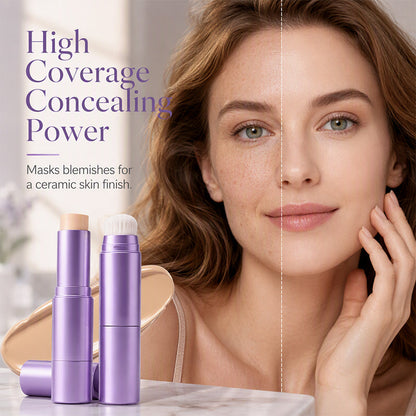 ✨50% OFF 🎨 2-in-1 Color Changing Foundation Stick – Auto Matches Your Skin Tone, Built-In Brush 💄